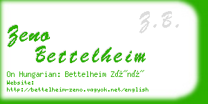 zeno bettelheim business card